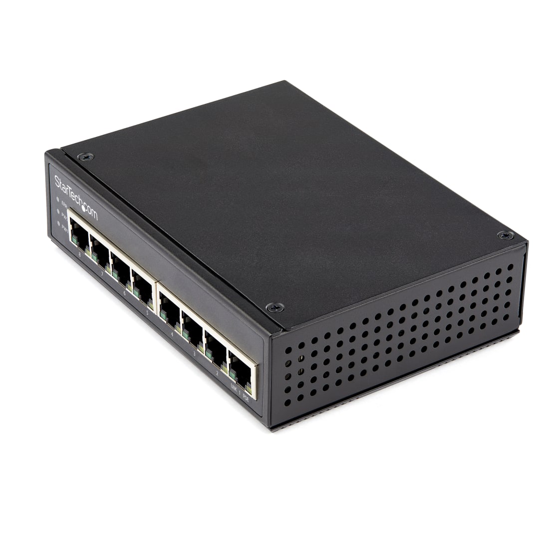 Industrial Grade Compact Flat Switch 10 100 1000 Mbps 8 RJ4