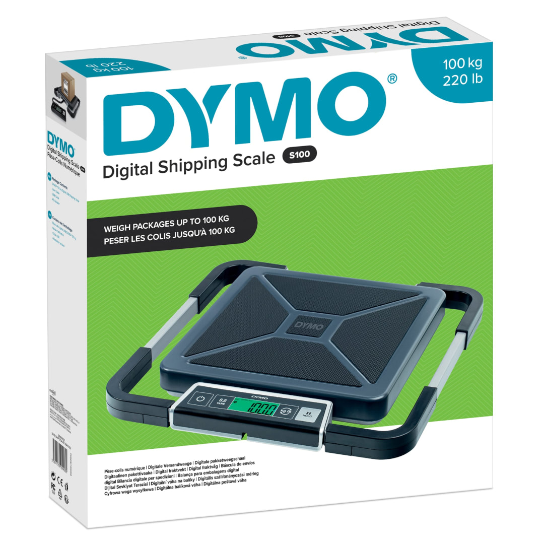 DYMO® S100 Digital Shipping Scale | 100 kg Capacity | USB/Power or AAA battery (EMEA)