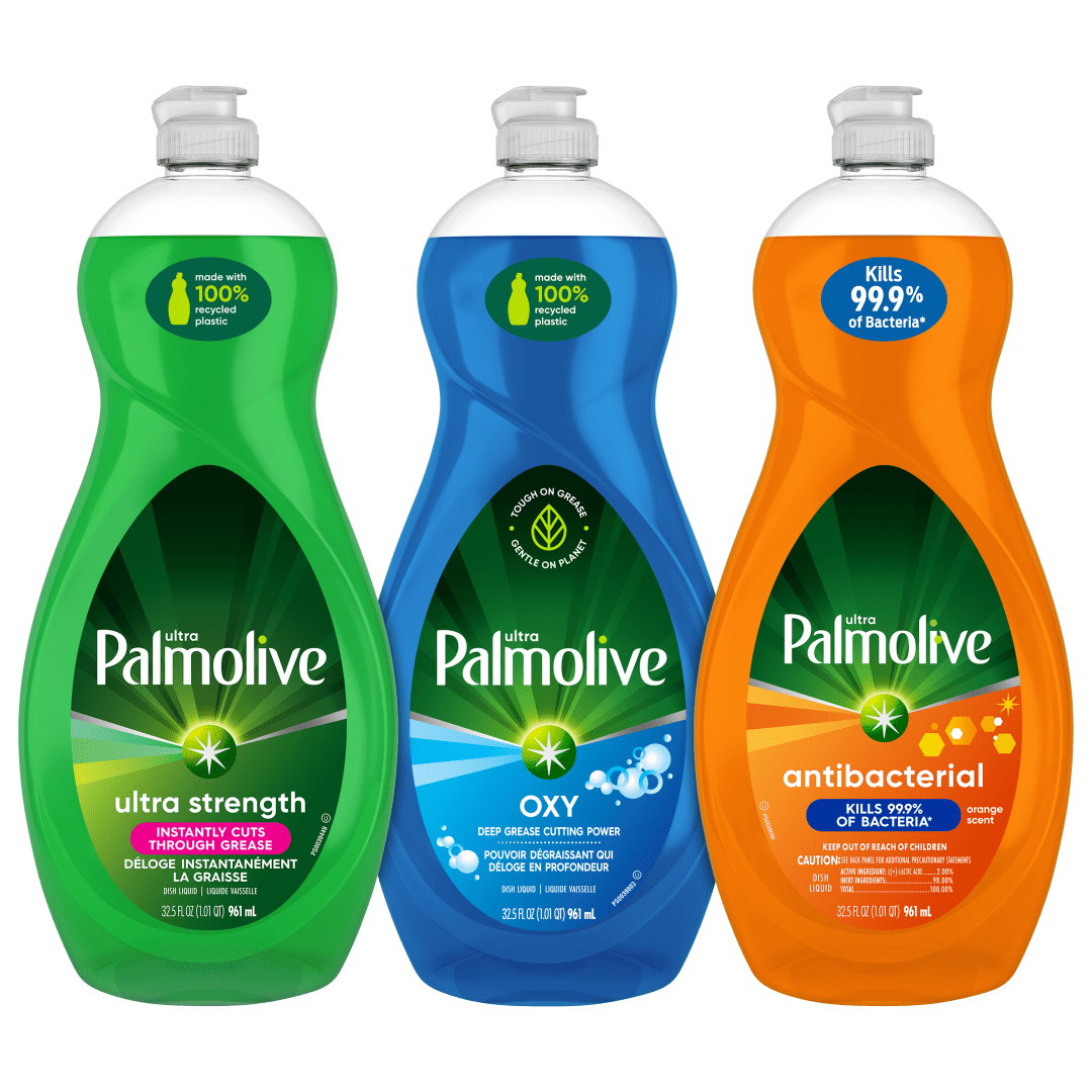 Palmolive Ultra Liquid Dish Soap Mixed Pack - Original Green, Oxy Power Degreaser, Antibacterial Orange Scent - 32.5 Fluid Ounce