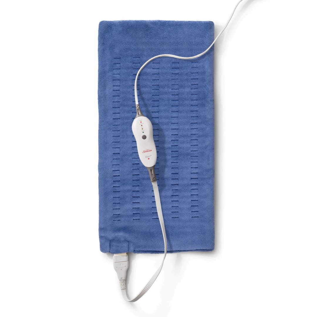 Sunbeam King Sized Electric Heating Pad for Back Pain Relief, Heat Pad for Neck and Shoulders and Back, Heating Pad for Cramps