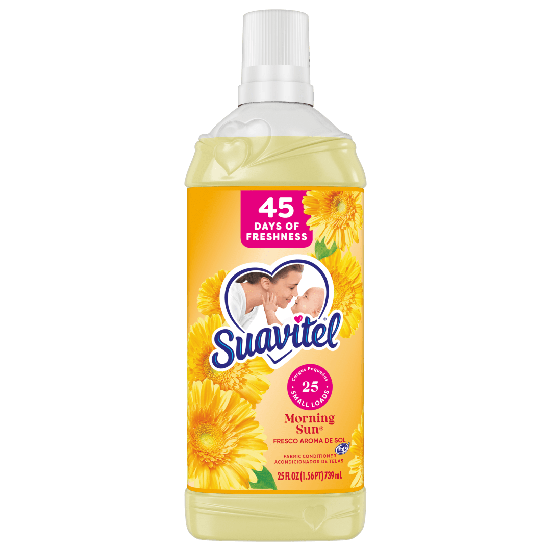 Suavitel Complete Liquid Fabric Softener, Fabric Conditioner, HE Compatible, 25 Small Loads, Morning Sun Scent, 25 fl oz Bottle