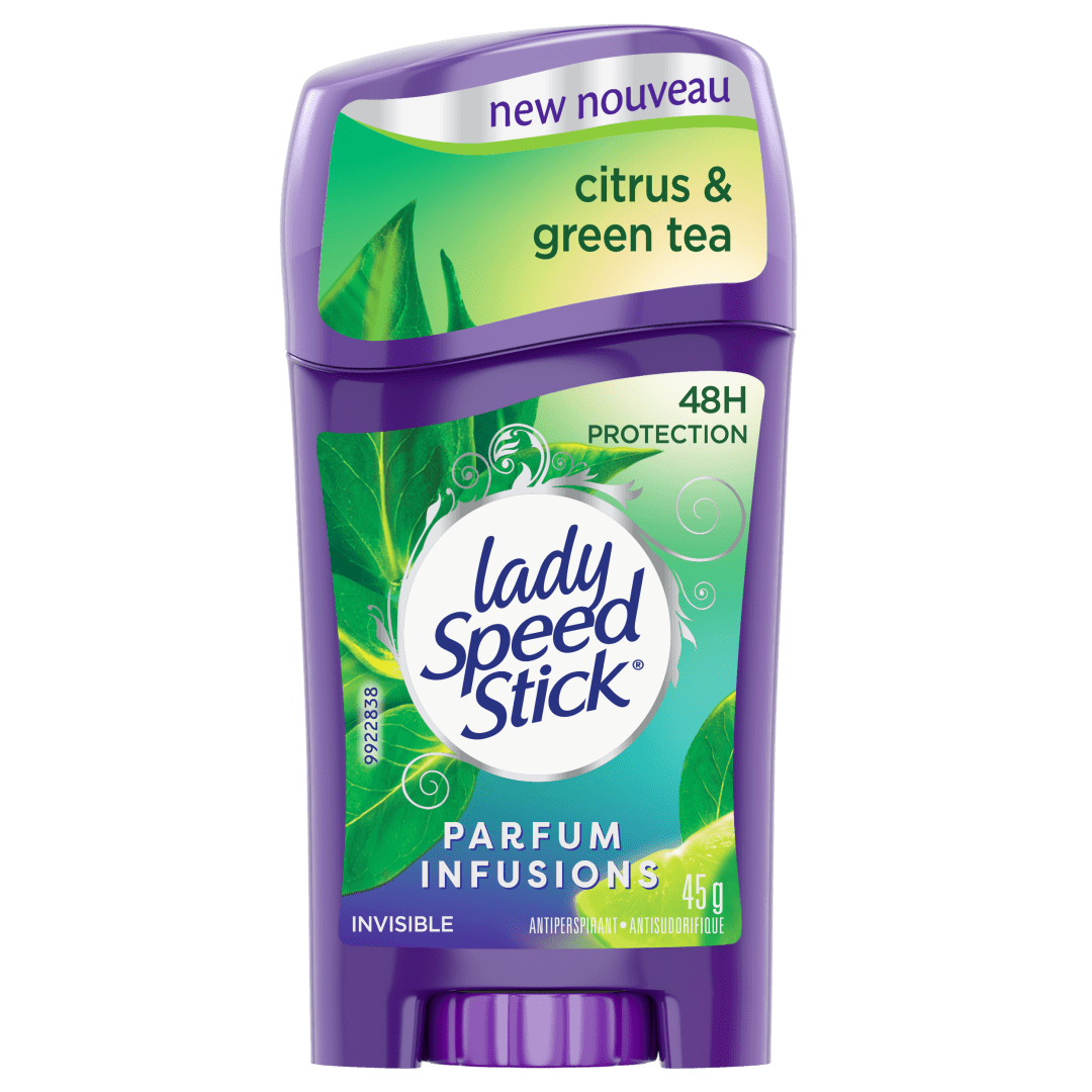 Lady Speed Stick Antiperspirant Deodorant, Parfum Infusions, Green Tea&Citrus, 45g