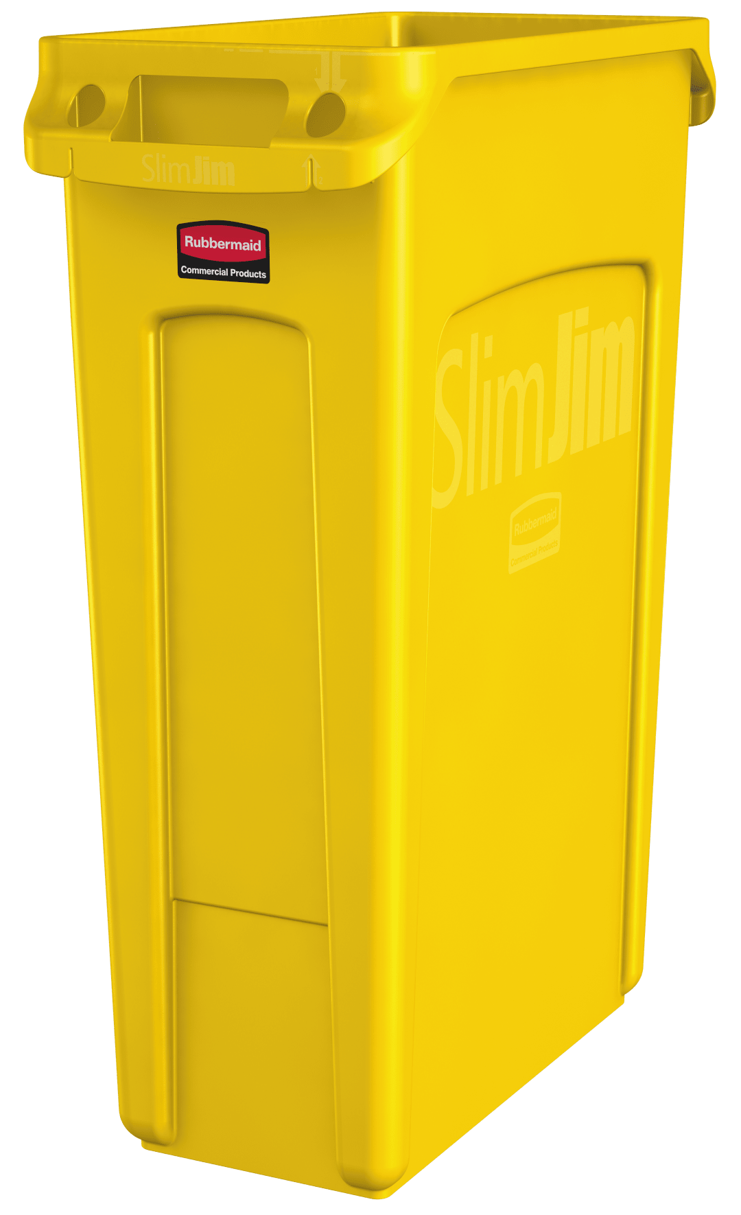 Rubbermaid Commercial Products SLIM JIM 23 GAL Vented Trash Can , Yellow