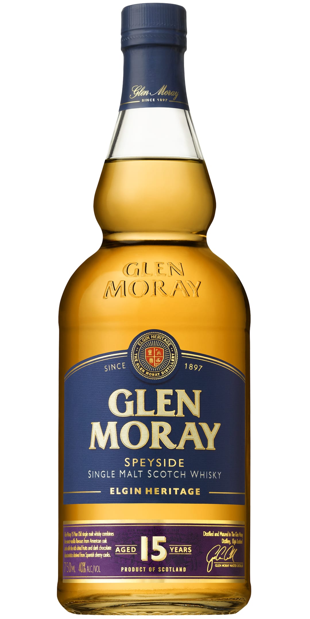 Glen Moray 15 Year Old Single Malt Scotch Whisky 750ml 80 Proof