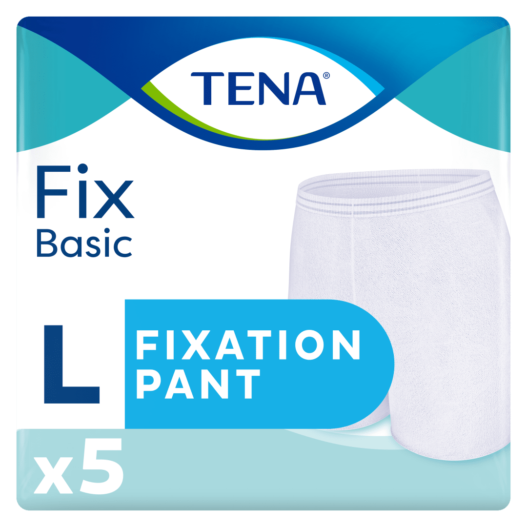 TENA Fix Basic – Reusable Fixation Pants for Secure Pad Placement with Seamless Design, Flexible Leg Openings &amp; Washable up to 25 Times - Large, Pack of 5