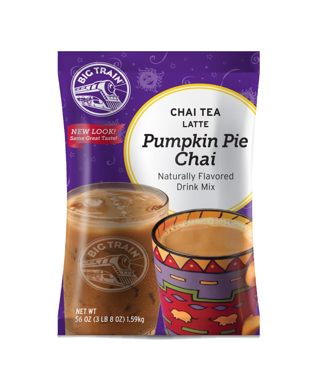 Big Train Pumpkin Pie (Seasonal) Chai Tea Latte Drink Mix, 4 x 3.5 lb