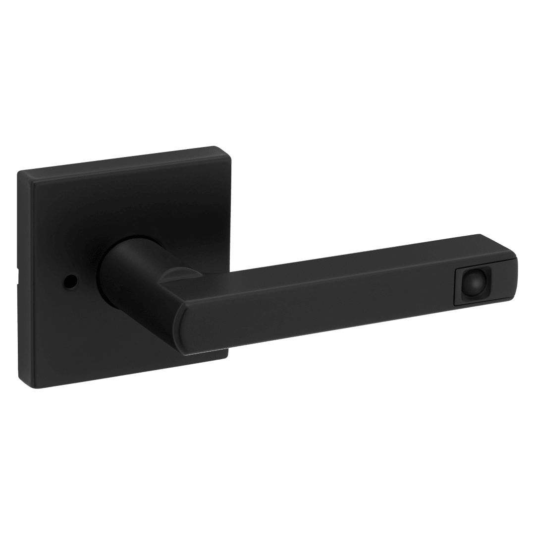 Halifax LED Square Bed/Bath Lever in Matte Black with Microban Protection