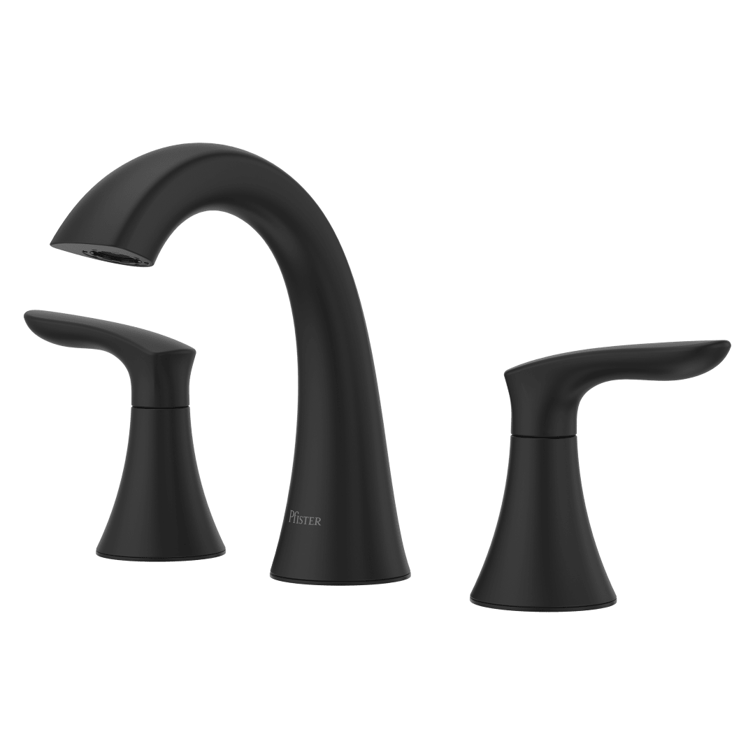 Weller 2-Handle 8 in. Widespread Bathroom Faucet in Matte Black