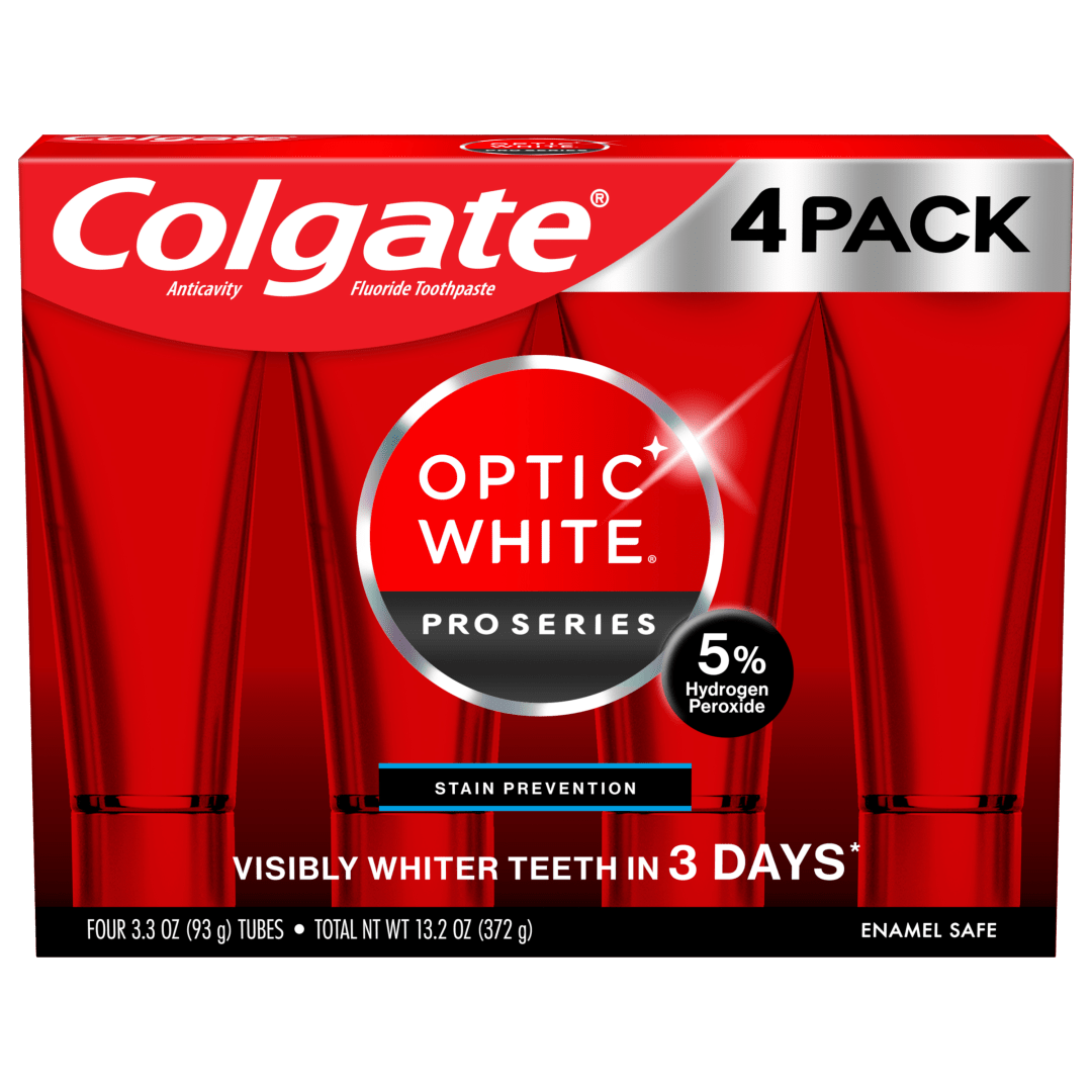 Colgate Optic White Pro Series Toothpaste, 3.3 Oz, 4 Pack
