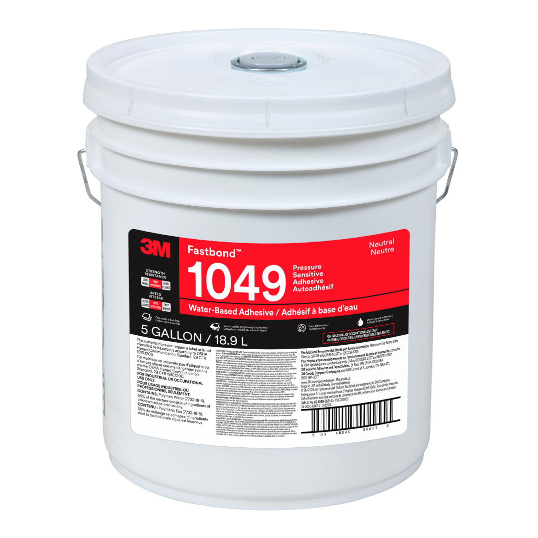 3M™ Fastbond™ Basınca Duyarlı Yapıştırıcı 1049, Neutral, 18.9 L