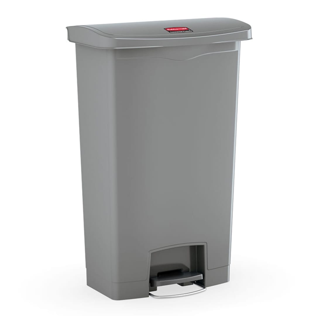 Slim Jim® 18 Gal Step On Resin Front Step Gray
