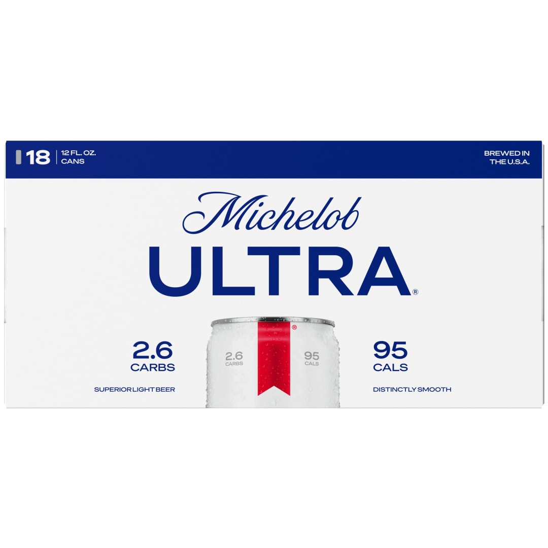 Michelob ULTRA Superior Light American Lager Beer 18 Pack, 12 fl oz Cans