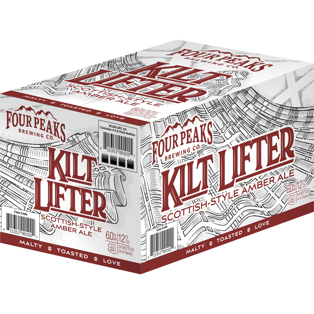 Four Peaks Kilt Lifter, 4x6 Pack tray, 12 oz. Bottles