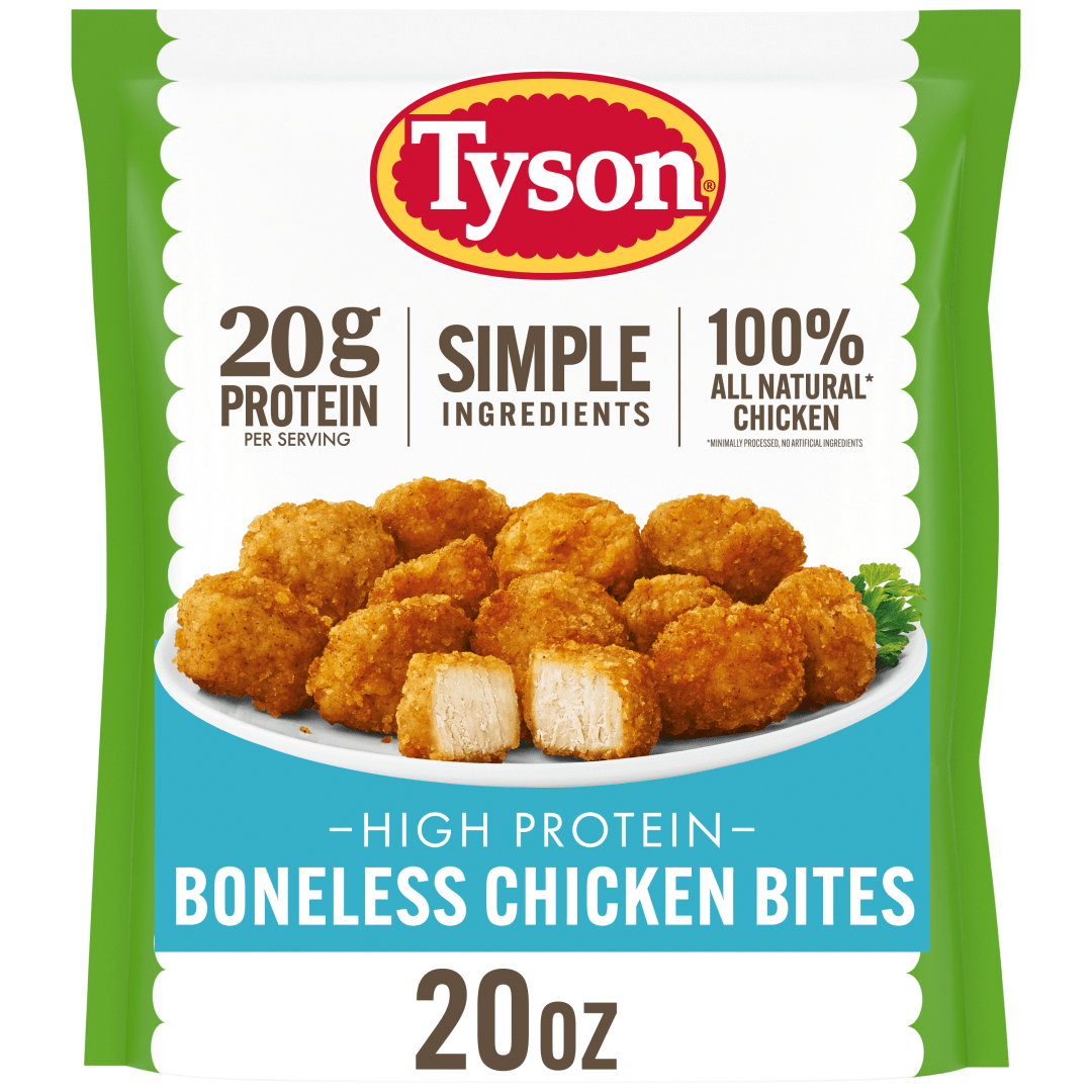 Tyson® Simple Ingredient Boneless Chicken Bites Cooked Frozen Appetizers, 20 oz