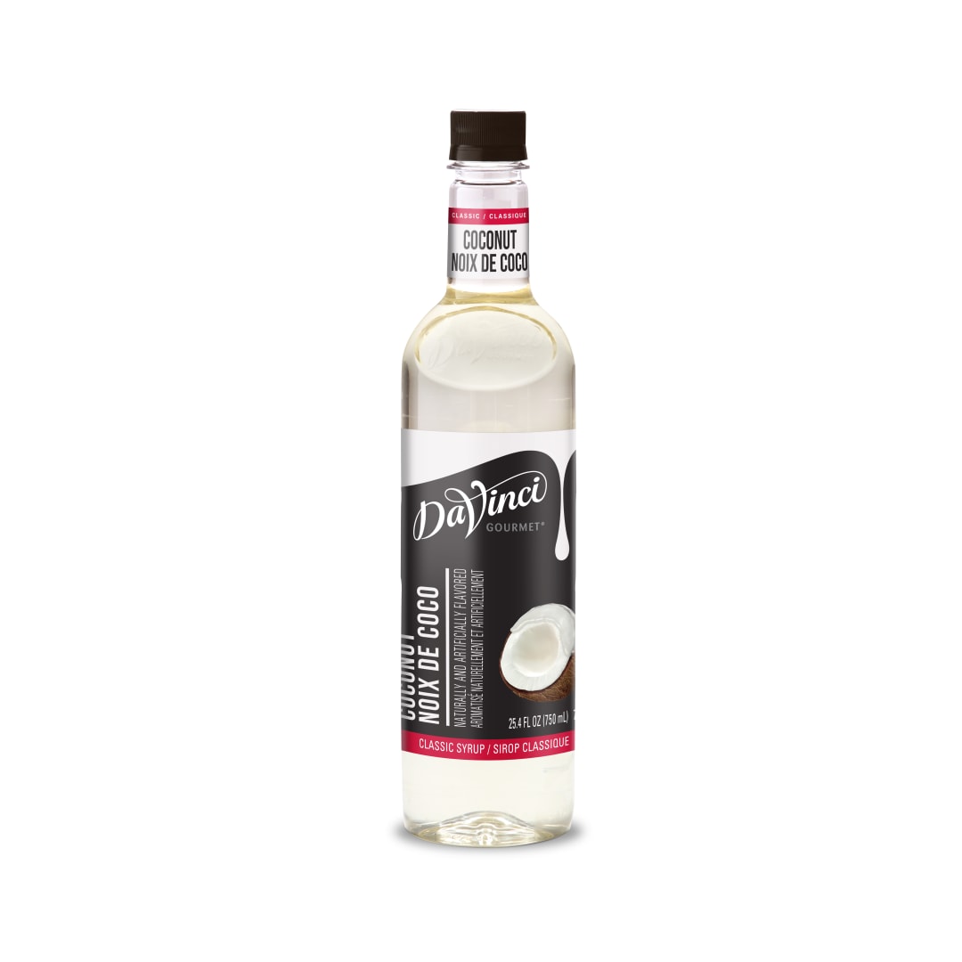 DaVinci Gourmet Coconut Syrup, Plastic Bottle, Classic, 12 x 750 mL