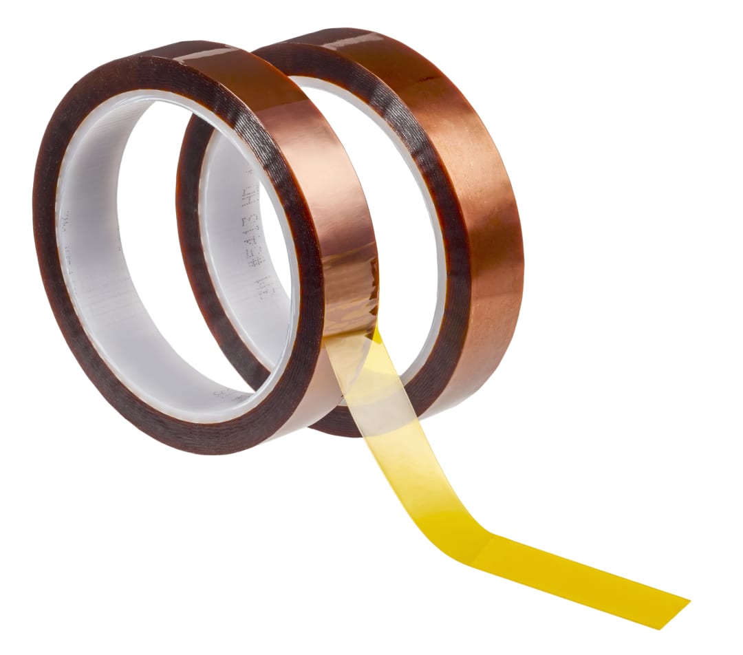 3M™ 5413 Hochtemperatur Polyimid-Klebeband, Braun, 19,1 mm x 33 m x 0,07 mm, 2 Rollen / Karton