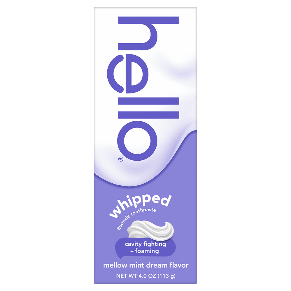 hello Whipped Fluoride Toothpaste, Minty Foam Toothpaste, Mellow Mint Dream, 4.0 oz