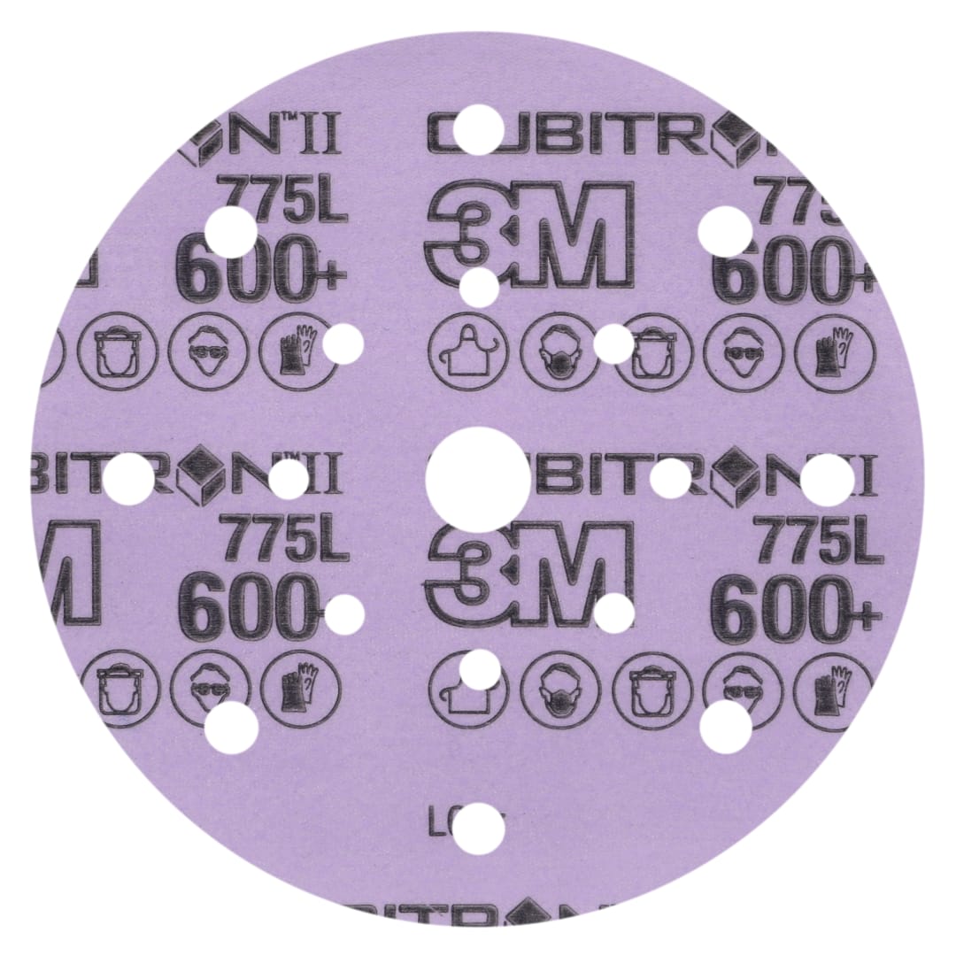 3M™ Cubitron™ II Hookit™ 775L Film Disk, 600+ 3MIL, 150 mm, 17HL, Die 600FL