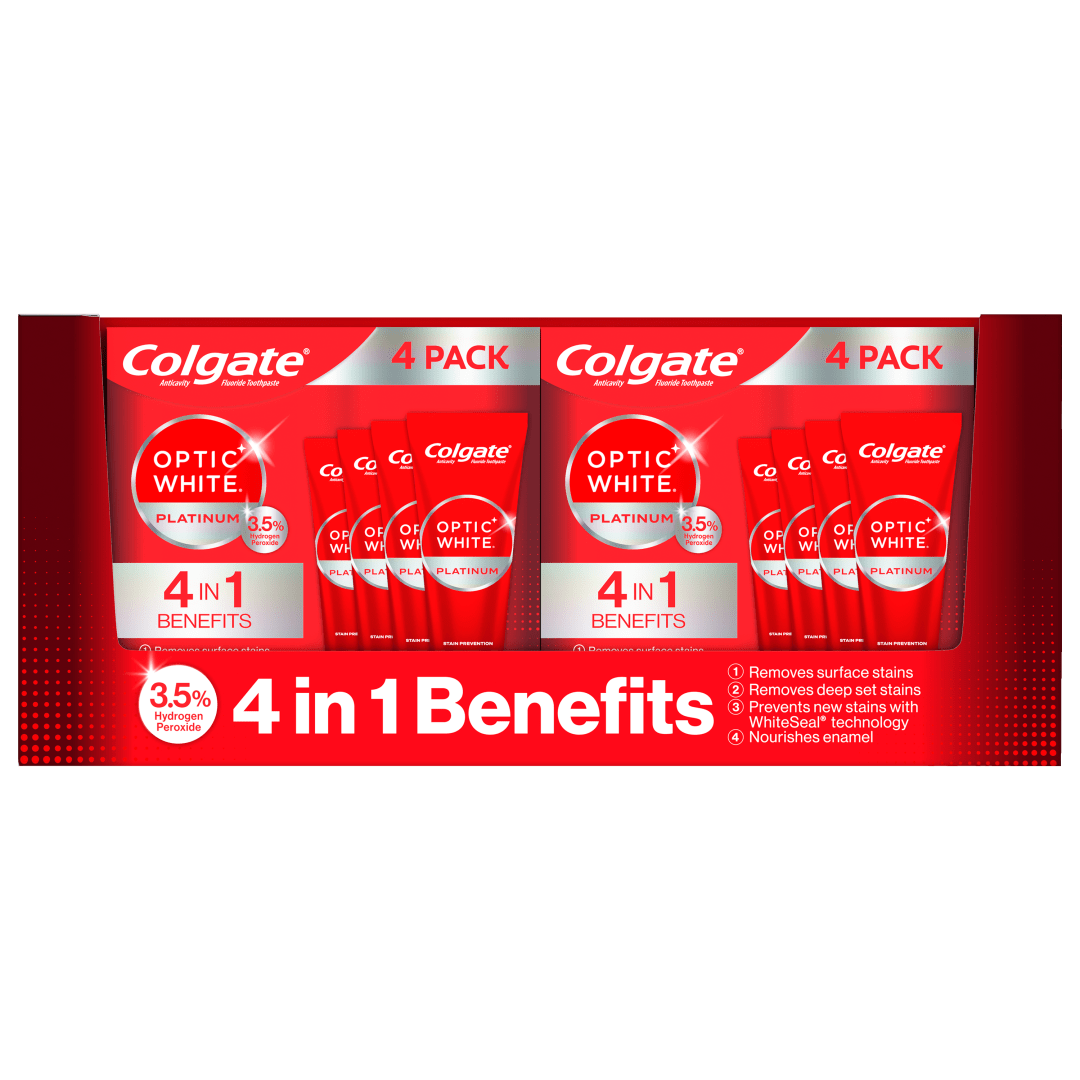 Colgate Optic White Stain Prevention Teeth Whitening Toothpaste, Clean Mint Paste
