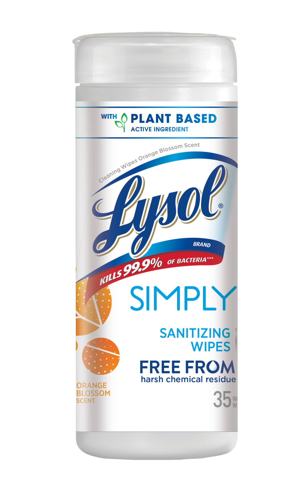 LYSOL® Daily Cleaning Wipes - Simply™ Orange Blossom 12/35 ct.