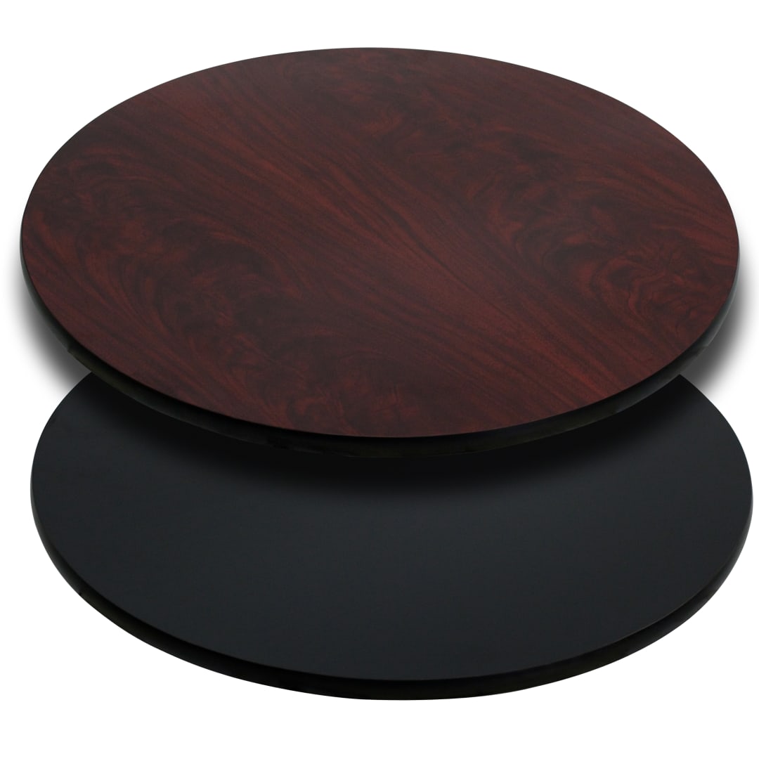 Glenbrook 42'' Round Table Top with Black or Mahogany Reversible Laminate Top