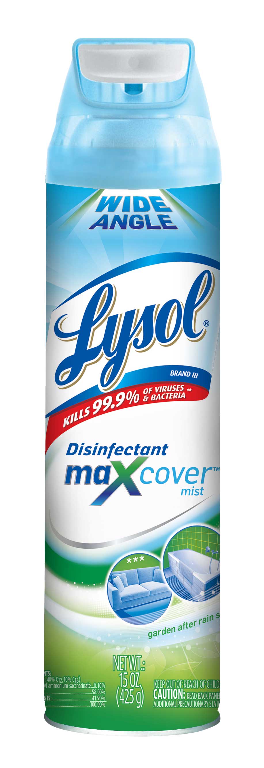 LYSOL® Max Cover™ Disinfectant Mist - Garden After Rain 6/15 oz.