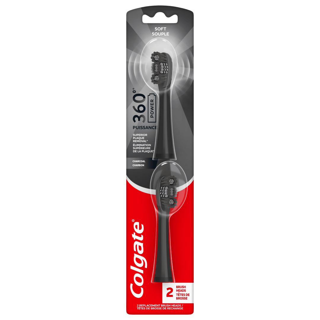 Colgate 360 Power Charcoal Replacement Toothbrush Heads Pack
