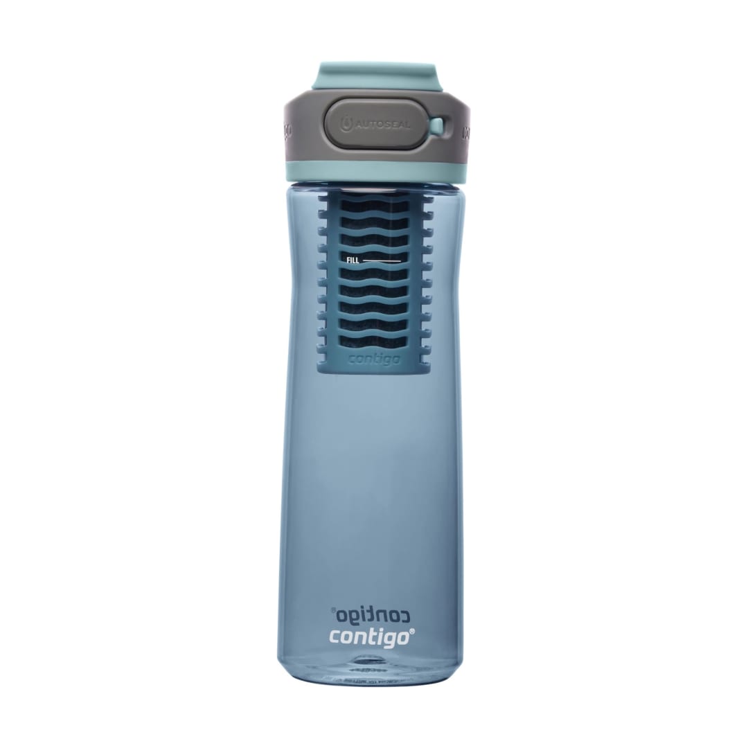 Contigo Clybourn Plastic FreeFlow Filter Water Bottle with AUTOSEAL Lid 24oz., Dark Ice