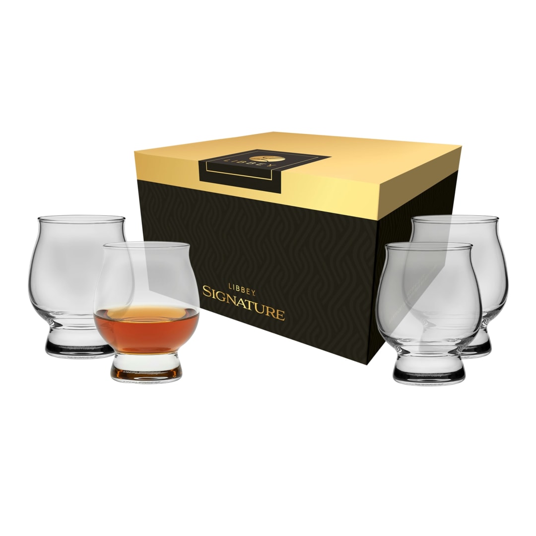 Libbey Signature Kentucky Bourbon Trail Whiskey Tasting Glasses, 8-Ounce, Set of 4