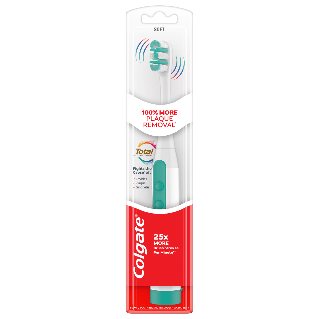Colgate Total Adult Sonic Battery Toothbrush, Soft