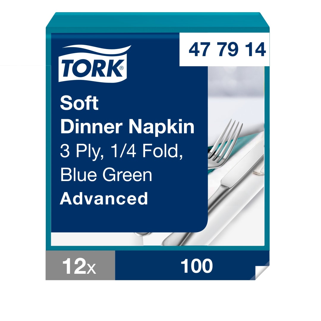 Tork Soft Blue Green Dinner Napkin