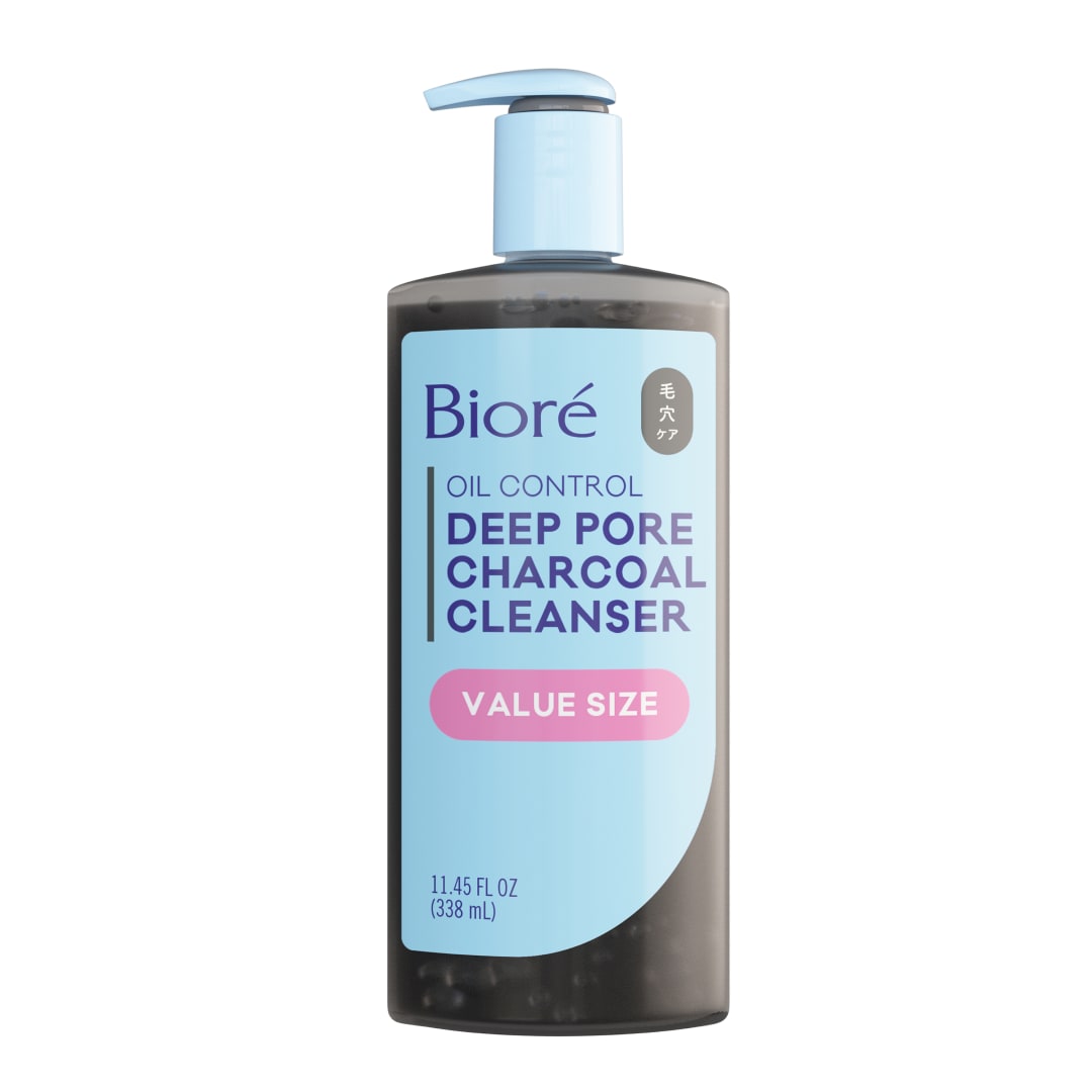 Biore Deep Pore Charcoal Face Wash For Oily Skin, 11.45 fl oz