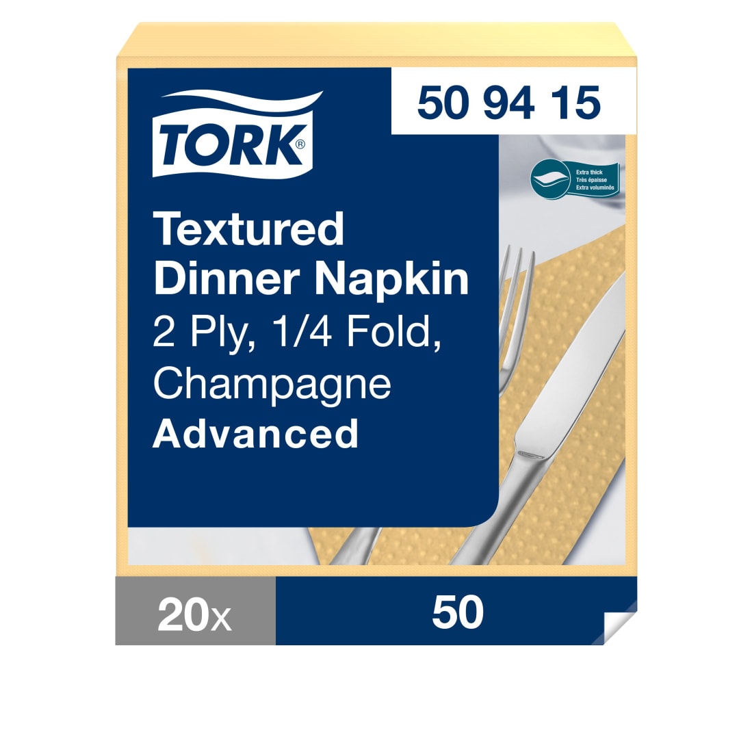 Tork Textured Champagne Dinner Napkin