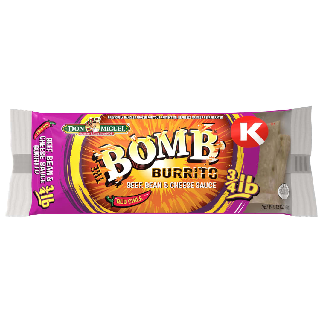 BOMB/Circle K Beef Burrito Red Chile 12/12oz