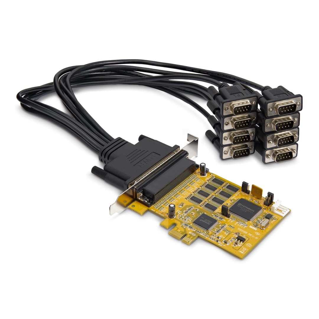 8 Port PCI Express RS232 Serial Adapter Card 16C1050