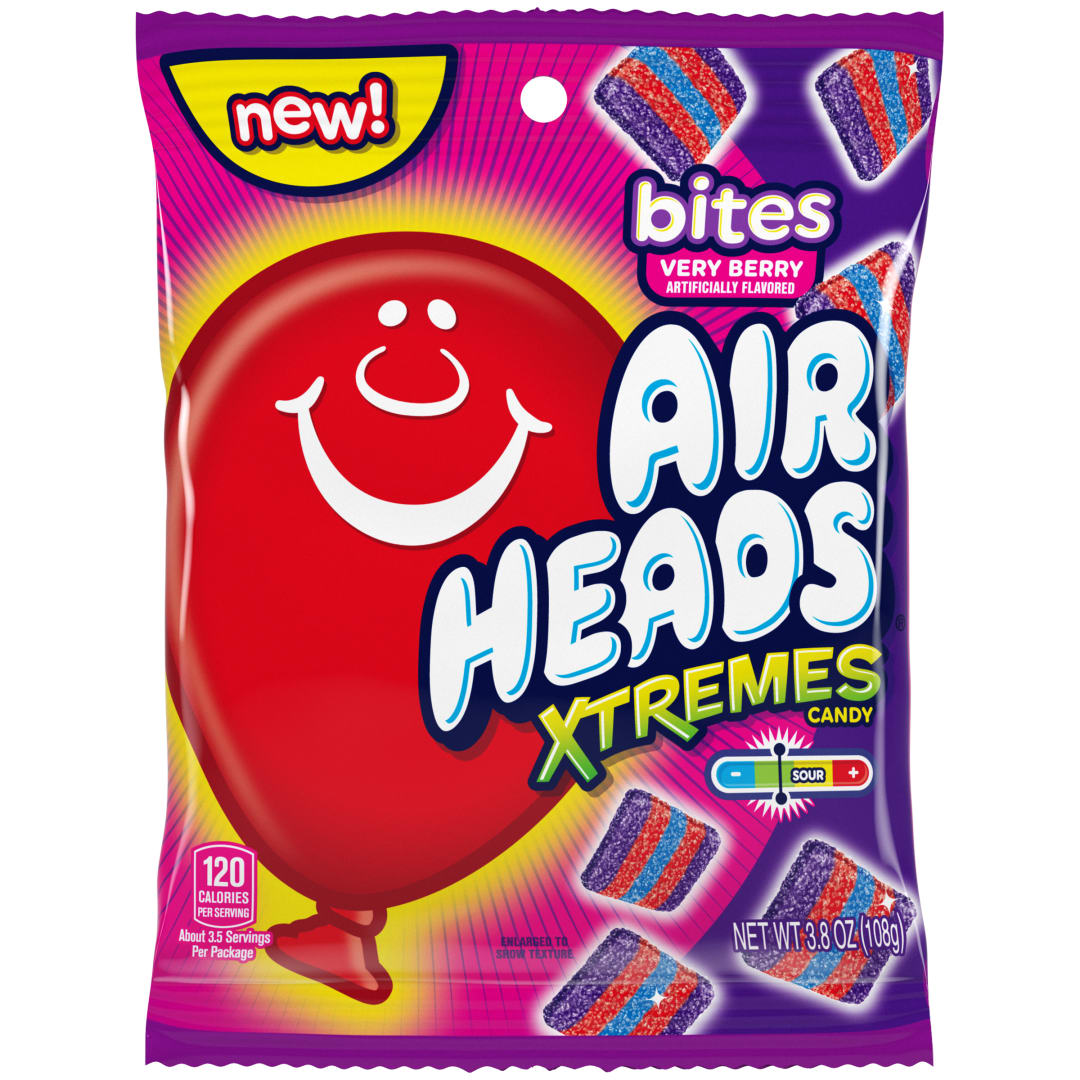 Airheads Xtremes Bites Very Berry 3.8 oz Peg Bag