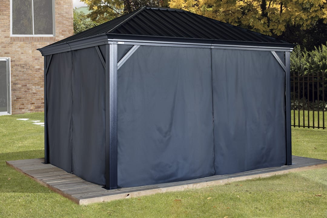 Sojag Monaco/Messina/Mykonos/Moreno 10 x 12 x 7 ft Black Curtains