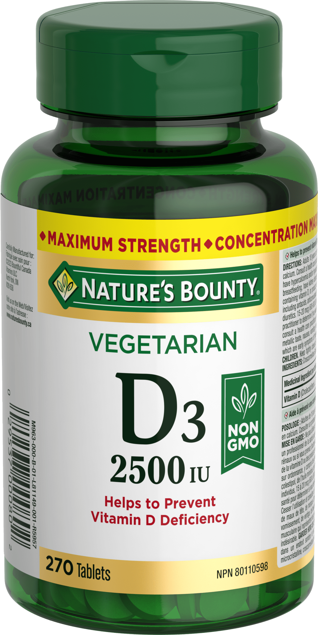 NBBL Vit D 2500 UI BC 24x270ct CA