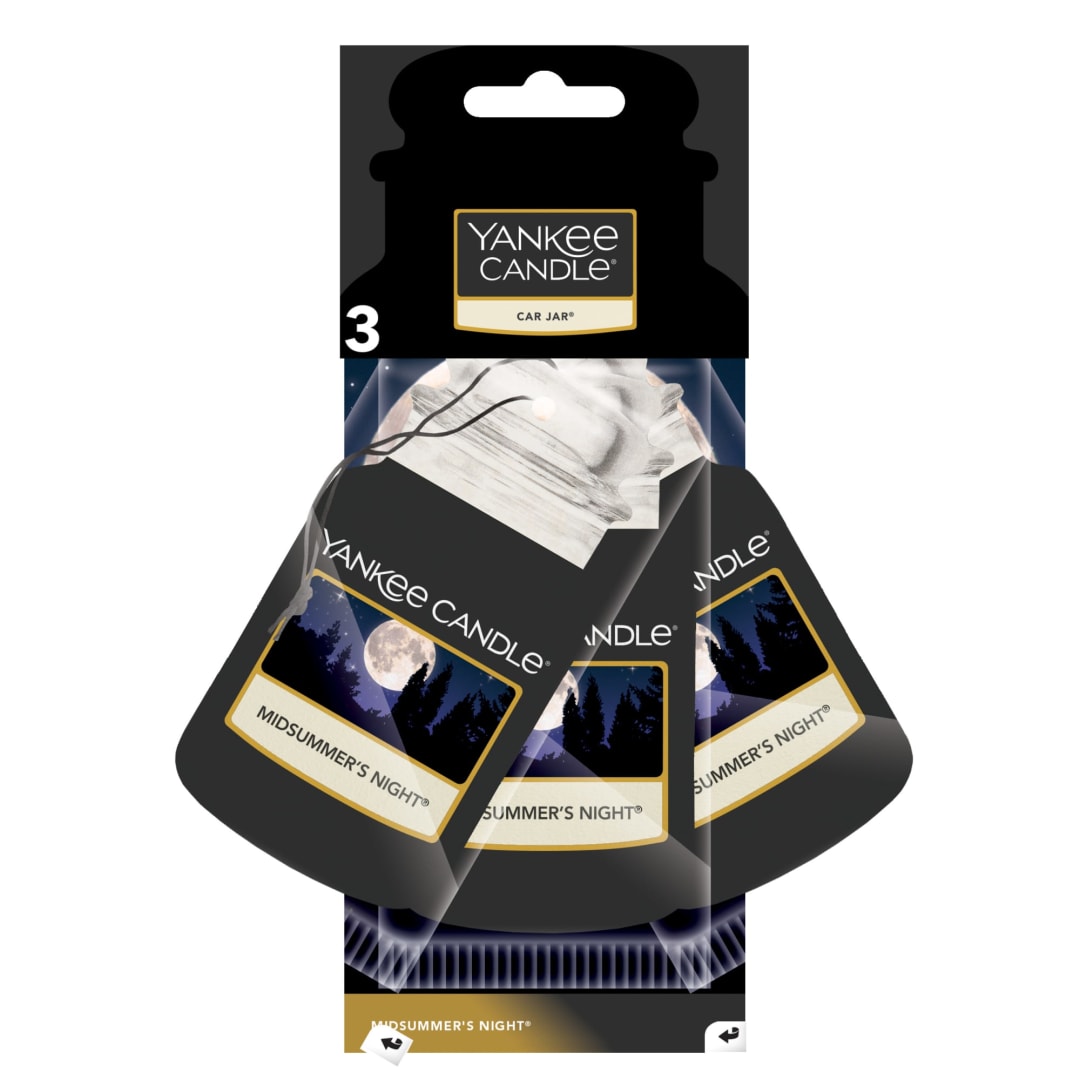 Yankee Candle® Car Jar Scented Air Freshener | Midsummer’s Night | 3 Count