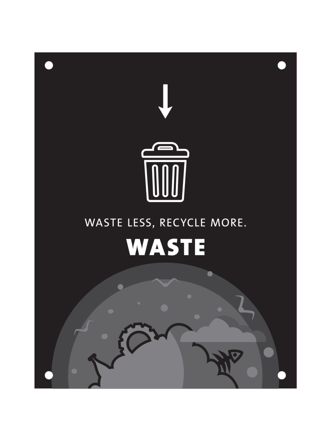  EVOLVE - Body Sign - Waste - Black