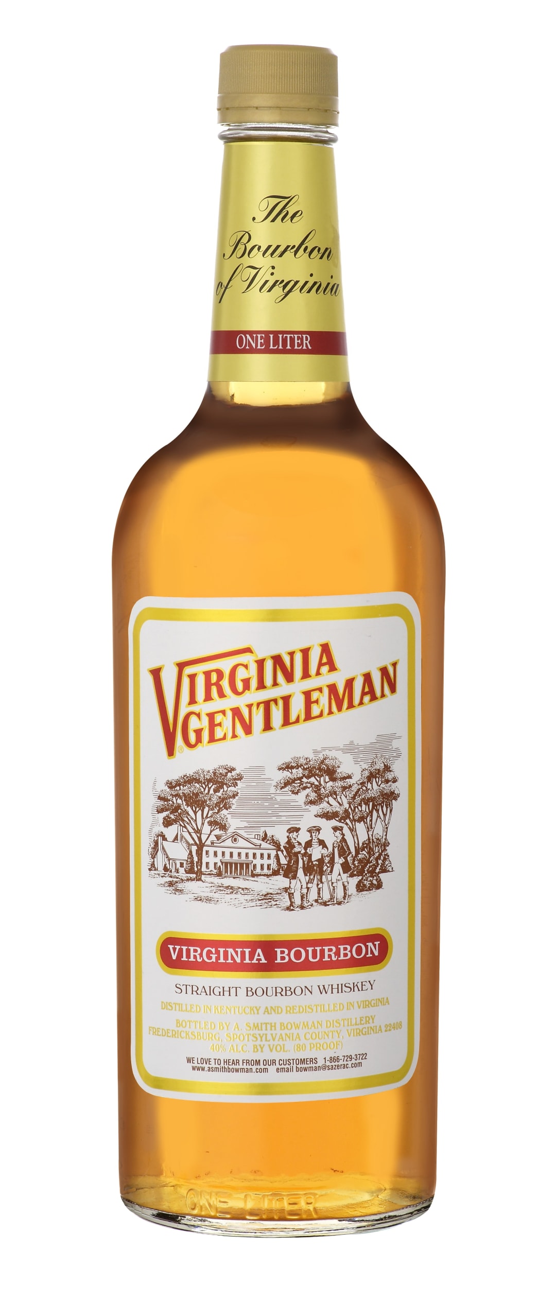 Virginia Gentleman Straight Bourbon Whiskey 1l 80 Proof