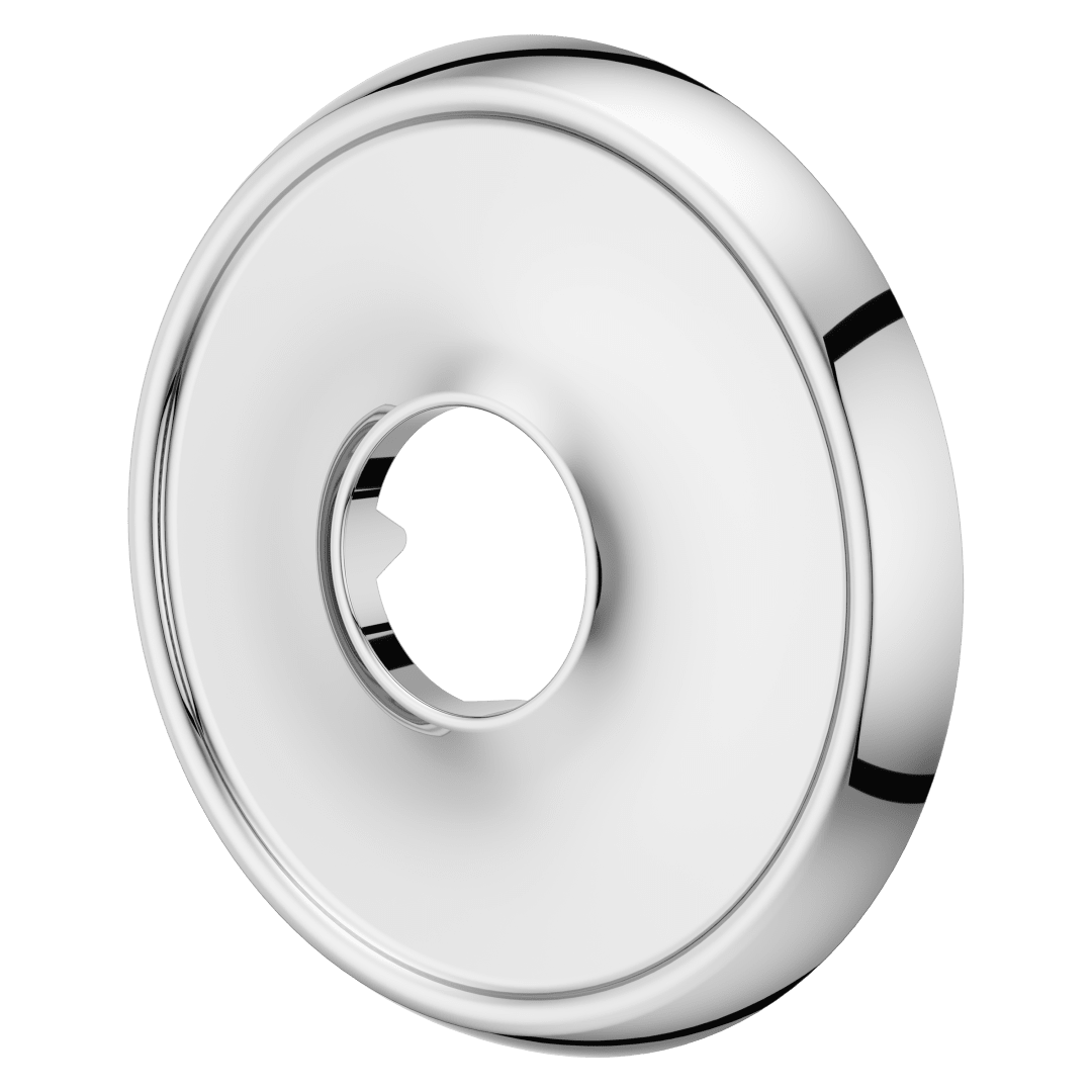 Transitional Round Shower Arm Flange in Polished Chrome