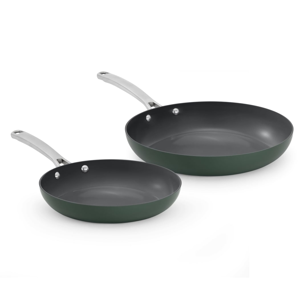 Calphalon® Ceramic Non Stick 10" and 12" Fry Pan Set, Oregano