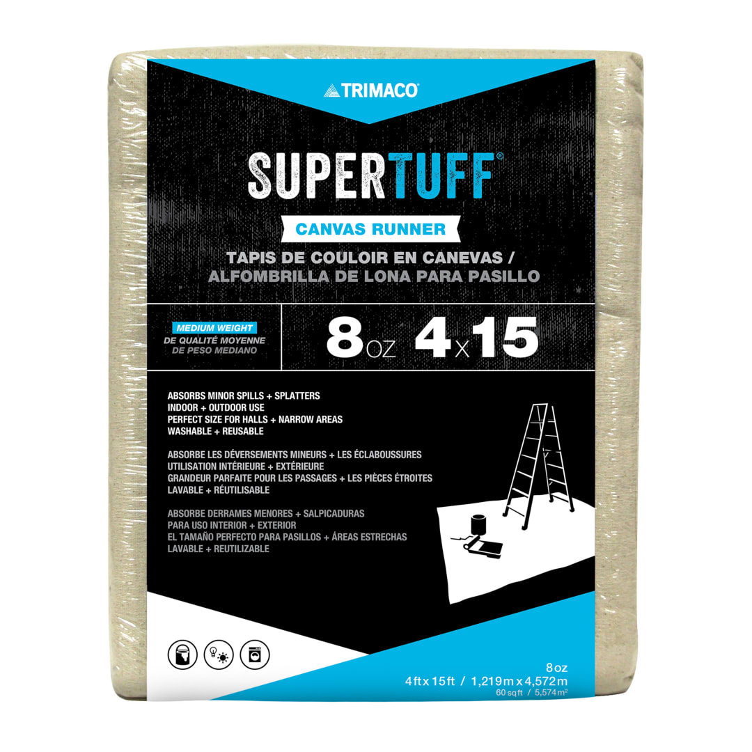 SuperTuff® Canvas Dropcloth, 8oz, 4'x15'