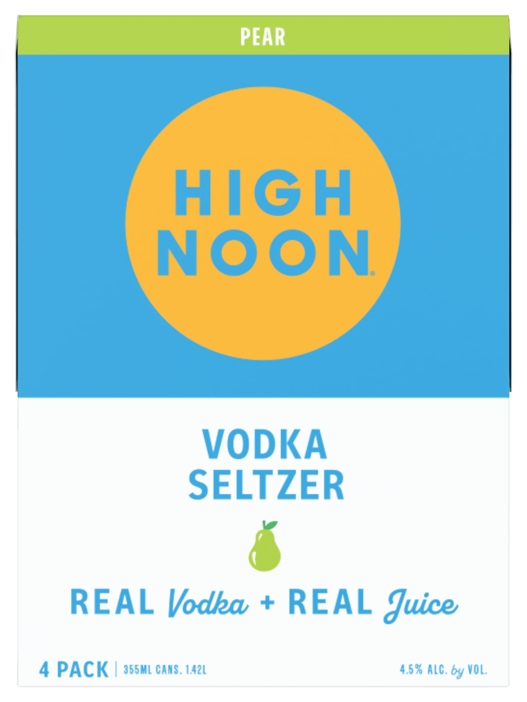 High Noon Pear Vodka Hard Seltzer Single Serve 355ml Can