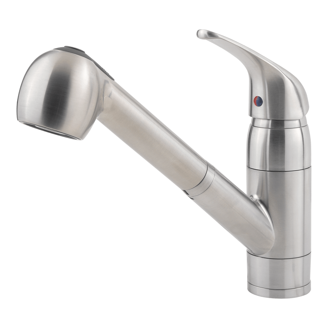 Pfirst Series 1-Handle Pull-Out Kitchen Faucet in Stainless Steel
