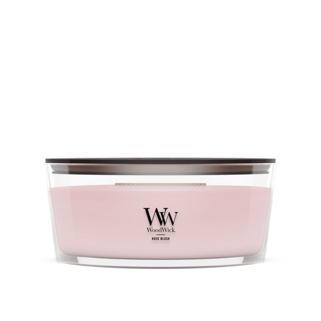 Woodwick Rose Blush Ellipse Candle