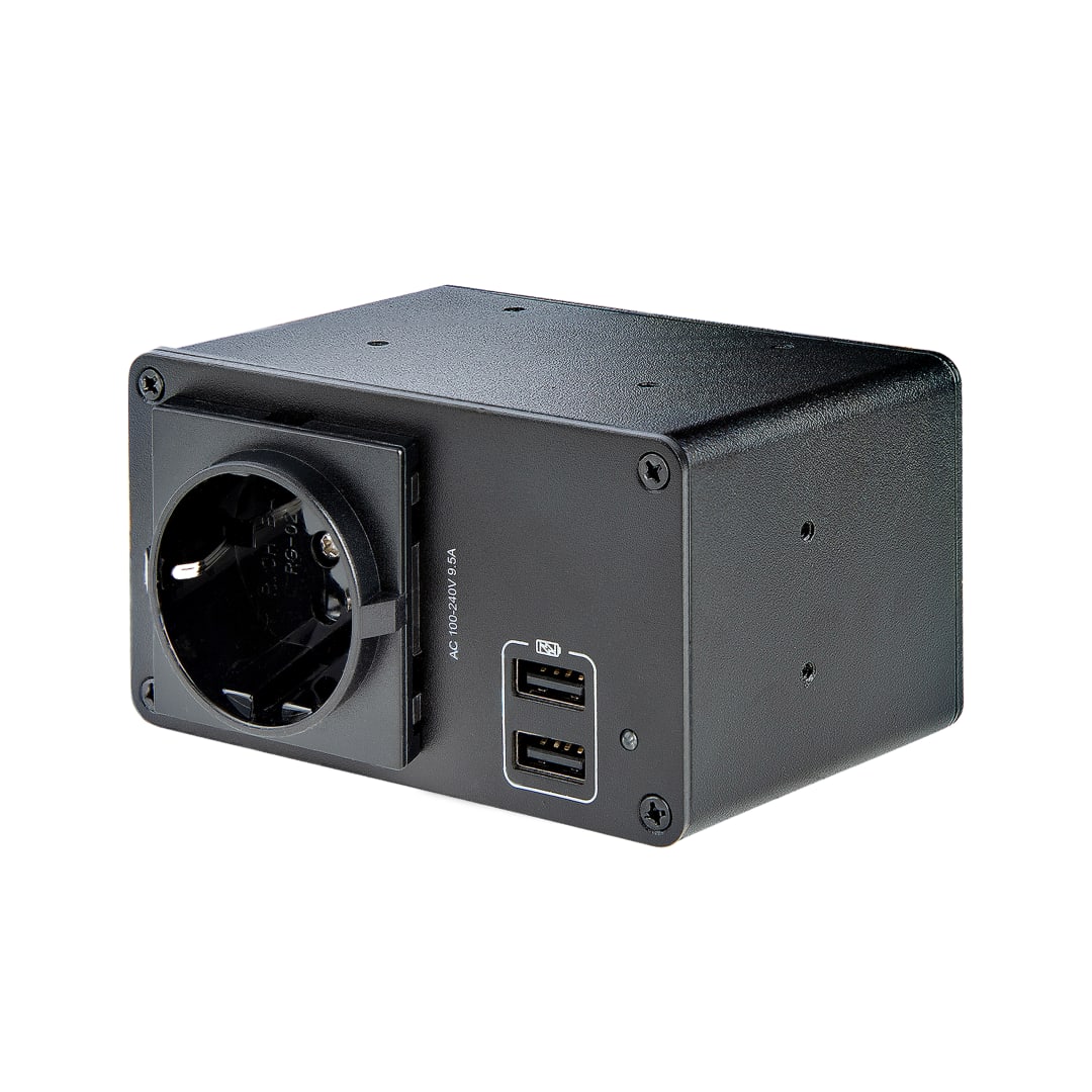 European Power and USB charging module for BOX4MODULE