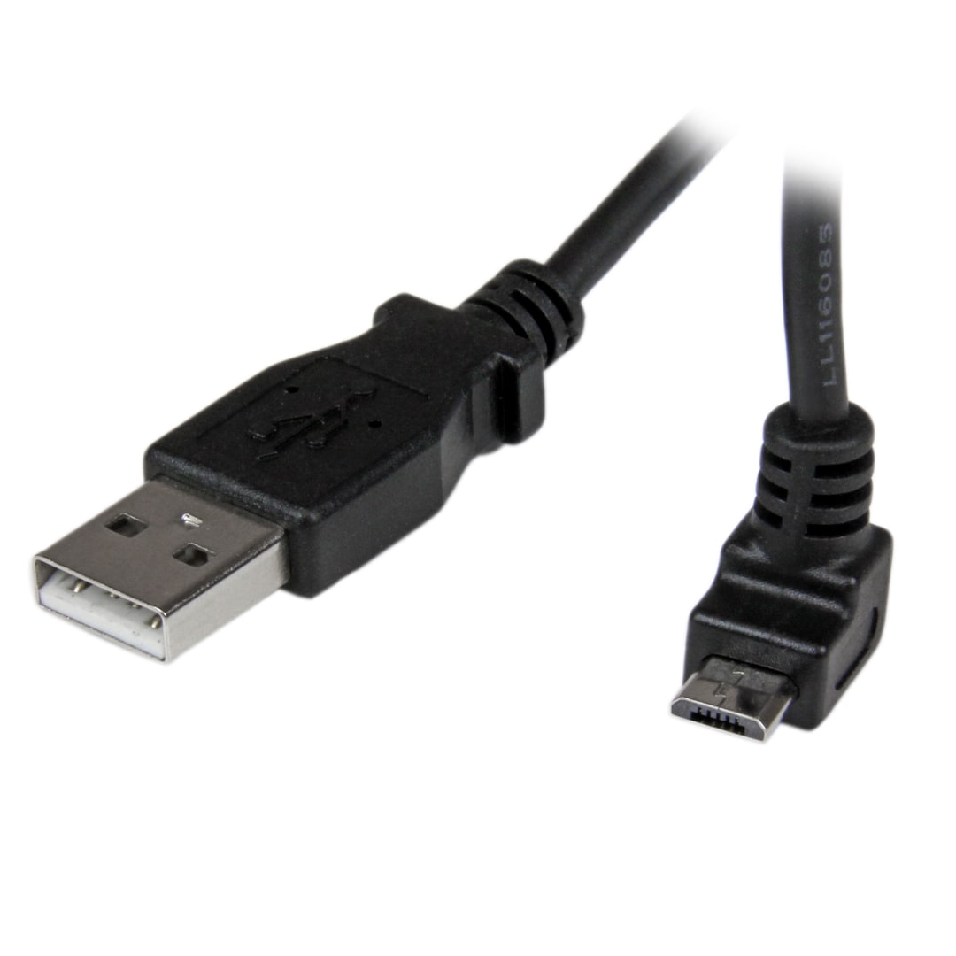 2 m Micro USB Cable - A to Up Angle Micro B