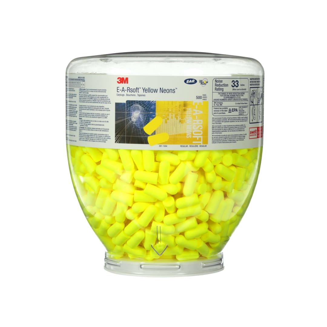 3M™ E-A-Rsoft™ Yellow Neons™ Kulak Tıkaçları, Yedek Şişe, 500 Çift/Şişe, PD-01-002